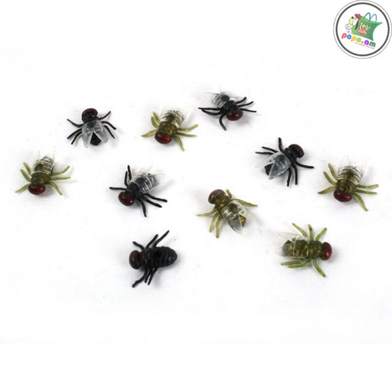 Small rubber flies 10 pieces