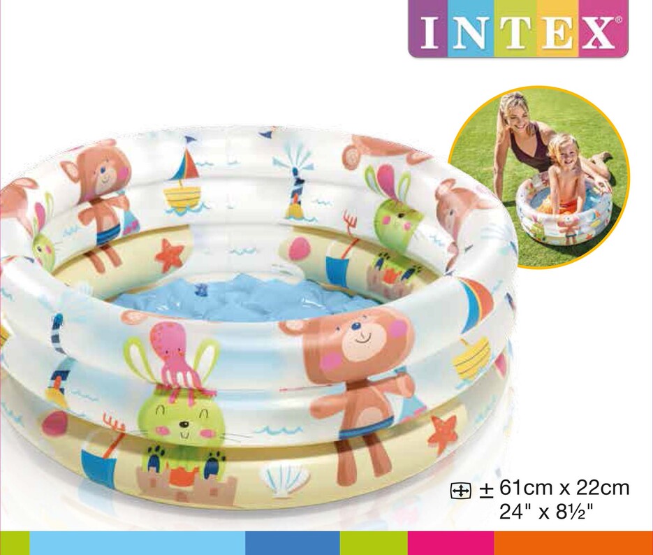 The inflatable pool is small