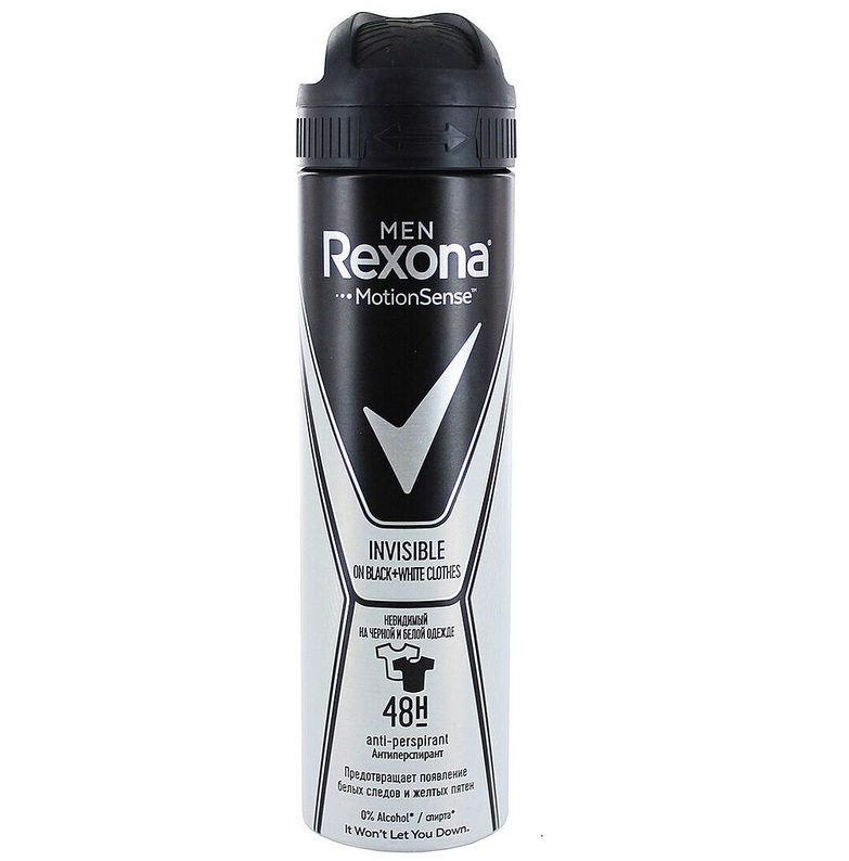 Antiperspirant REXONA MEN invisble on black+white clothes 48H