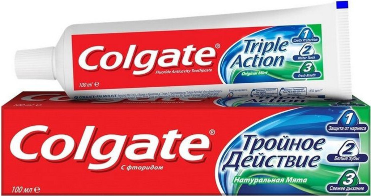 Зубная паста Colgate тройное действие 100мл