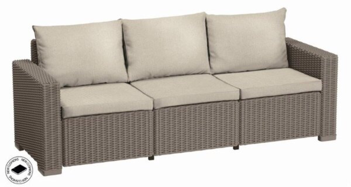 California three seater sofa cappuccino