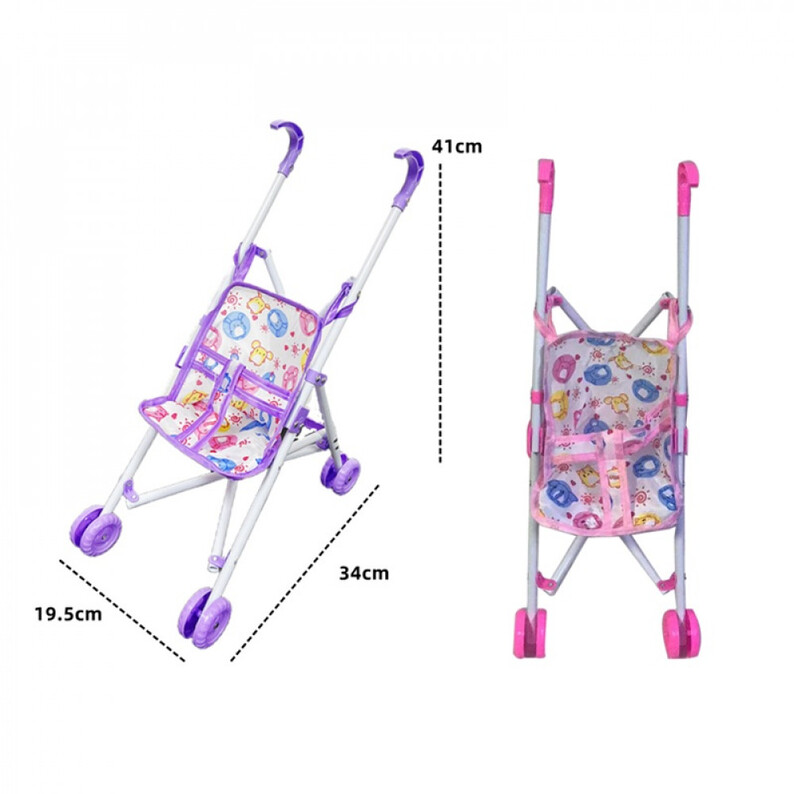Small plastic doll stroller, 41cm