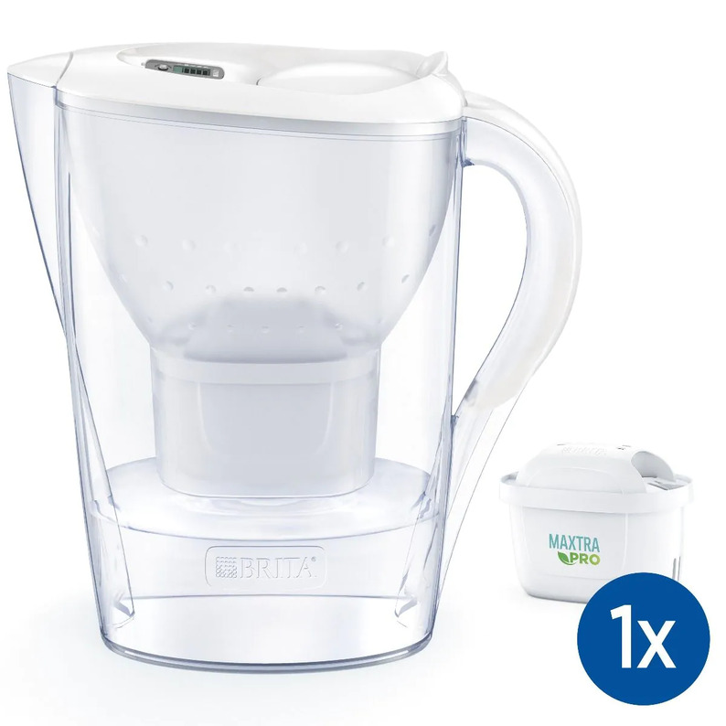 BRITA Water Filter Jug Marella white (2.4L) incl. 1 x MAXTRA PRO All-in-1 cartridge