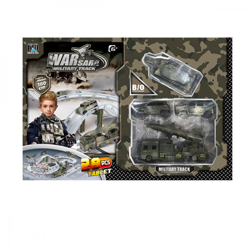 Игровой гараж с коллекцией военной техники