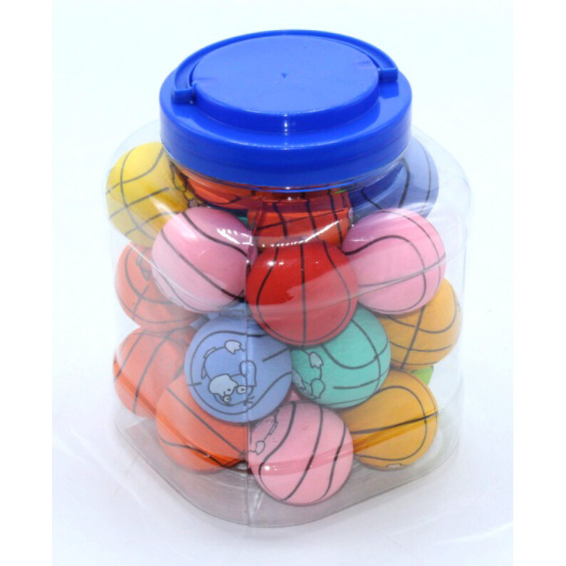 Ball rubber 45 mm bouncer, non-inflatable, ball 25 pieces