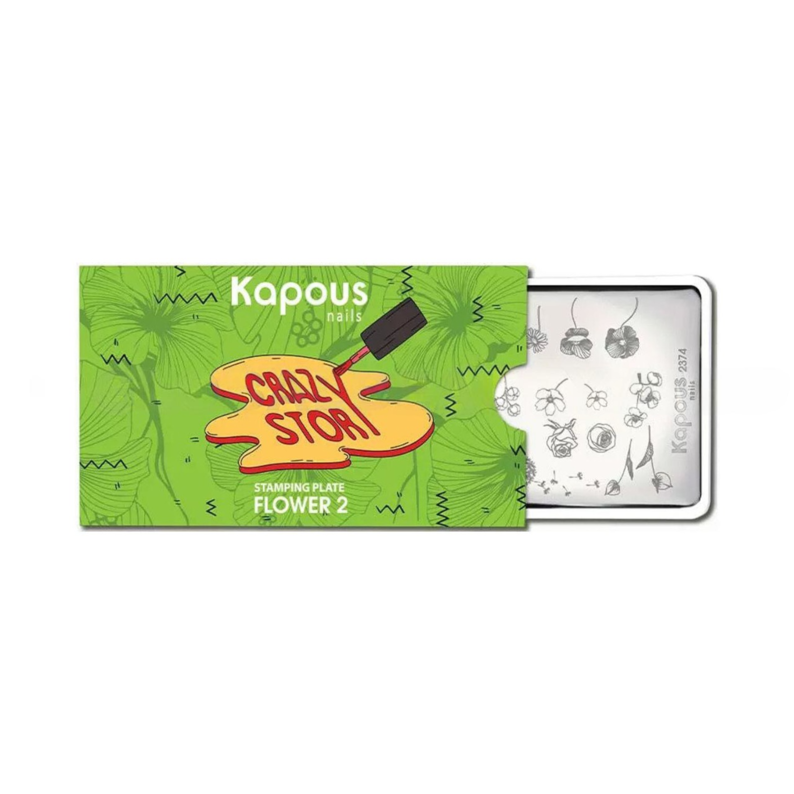 Եղունգները դրոշմելու թիթեղ Flower 2 «Crazy story» KAPOUS Nails