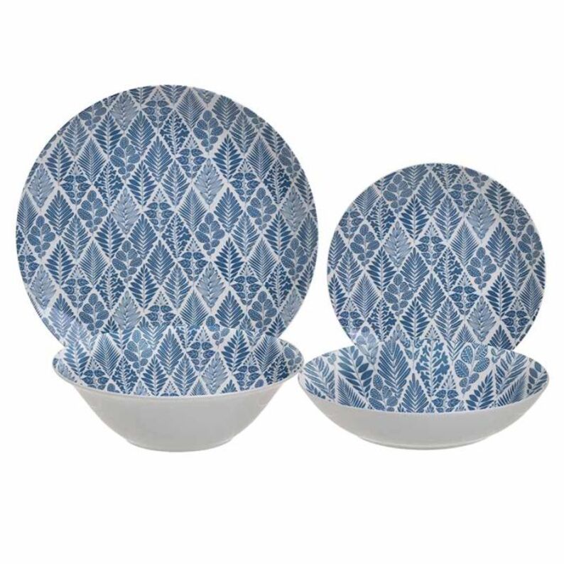 Dinner set "White/Blue"