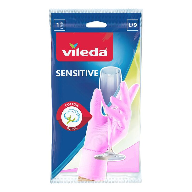 Gloves Vileda, Sensitive, L, 1 pair