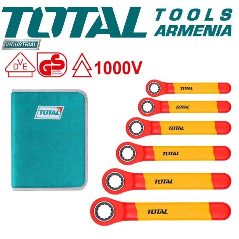 Insulated Ratchet Wrench Set 6 Pcs THKISPA0603