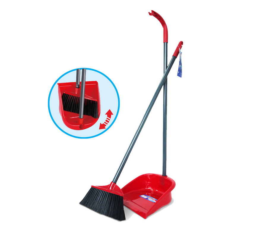 Long Handle Dustpan and Broom Vileda