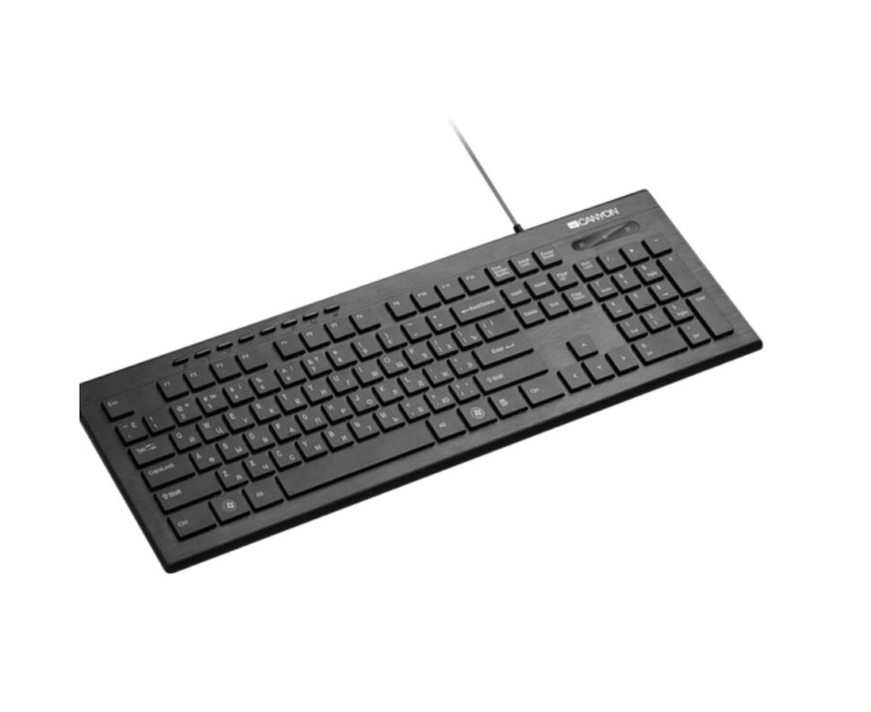 Клавиатура CANYON CNS-HKB2-RU/ULTRA SLIM KEYBOARD BLACK