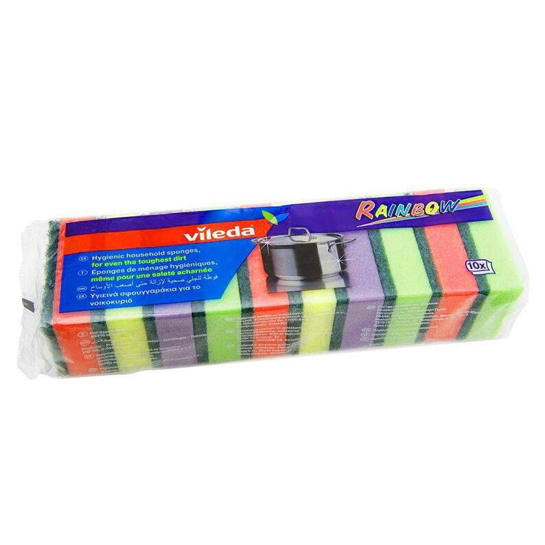 Sponge Vileda, Rainbow, 10 pcs