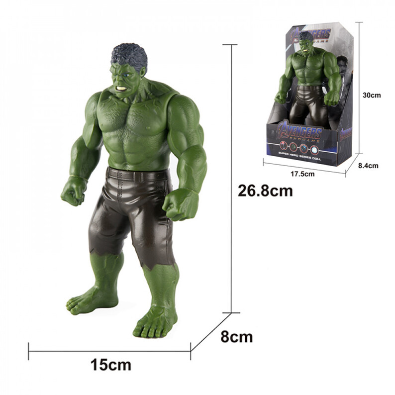 Խաղալիք Hulk մարդուկ 28սմ-ոց ռետինե, բաց տուփով Avengers