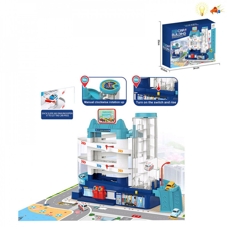 Small battery-operated elevator mechanical adventure set