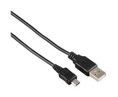 Кабель для мобильного телефона  Hama Charging/SynCablemicroUSB0.6mblack(173672)