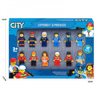 A set of 12-piece police and military figures, lego