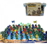 Set of game soldiers 109 pieces with its Game field, plastic case