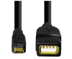 Բջջային հեռախոսի մալուխ HAMA USB 2.0 ADAPTER CABLEMICROB-ABLACK (078426)