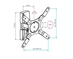 TV bracket  VLK TRENTO-103 BLACK (51051)