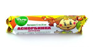 Ascorbic acid with banana flavor 3g tab. N10 Ascorbic acid with banana flavor 3g tab. N10