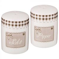 Salt and pepper shaker "Plaid"