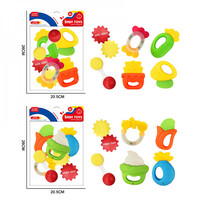 Children's rattle set, 6 pieces in 2 shapes Children's rattle set, 6 pieces in 2 shapes