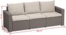 California three seater sofa cappuccino