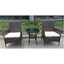 3-piece garden furniture, 2 sun loungers and 1 coffee table