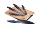 Aquamarine Collection 6 pcs knife set with bamboo cutting board