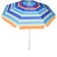 Beach sun umbrella 100cm double-layered, foldable with attachment