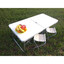 FOLDABLE ALUMINUM TABLE FOR PICNIC + 4 CHAIRS